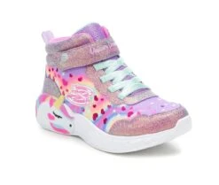 Girls' Skechers Little Kid & Big Kid Unicorn Dreams Light-Up High-Top Sneakers -Sports Shoes 2 139