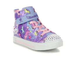 Girls' Skechers Little Kid Twinkle Sparks Unicorn Light-Up High-Top Sneakers -Sports Shoes 2 184