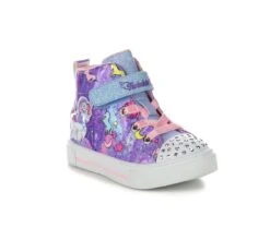 Girls' Skechers Toddler Twinkle Sparks Unicorn Light-Up High-Top Sneakers -Sports Shoes 2 309