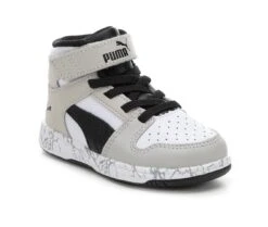 Boys' Puma Toddler Rebound Mid Layup Marble Sneakers -Sports Shoes 2 582