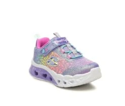 Girls' Skechers Toddler Flutter Heart Lights Loves Light-Up Sneakers -Sports Shoes 2 78
