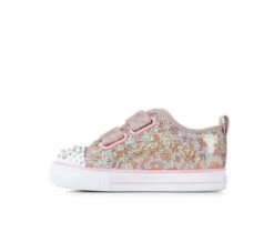 Girls' Skechers Toddler & Little Kid Shuffle Sequins N' Shine Light-Up Sneakers -Sports Shoes 3 138