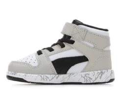Boys' Puma Toddler Rebound Mid Layup Marble Sneakers -Sports Shoes 3 582