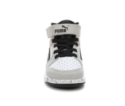 Boys' Puma Toddler Rebound Mid Layup Marble Sneakers -Sports Shoes 4 582